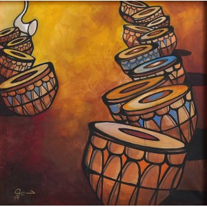 Atif Hussain, 22 X 22, Harmony, Acrylic on Canvas, AC-AHU-002 Atif Hussain, 22 X 22, Harmony, Acrylic on Canvas, AC-AHU-002